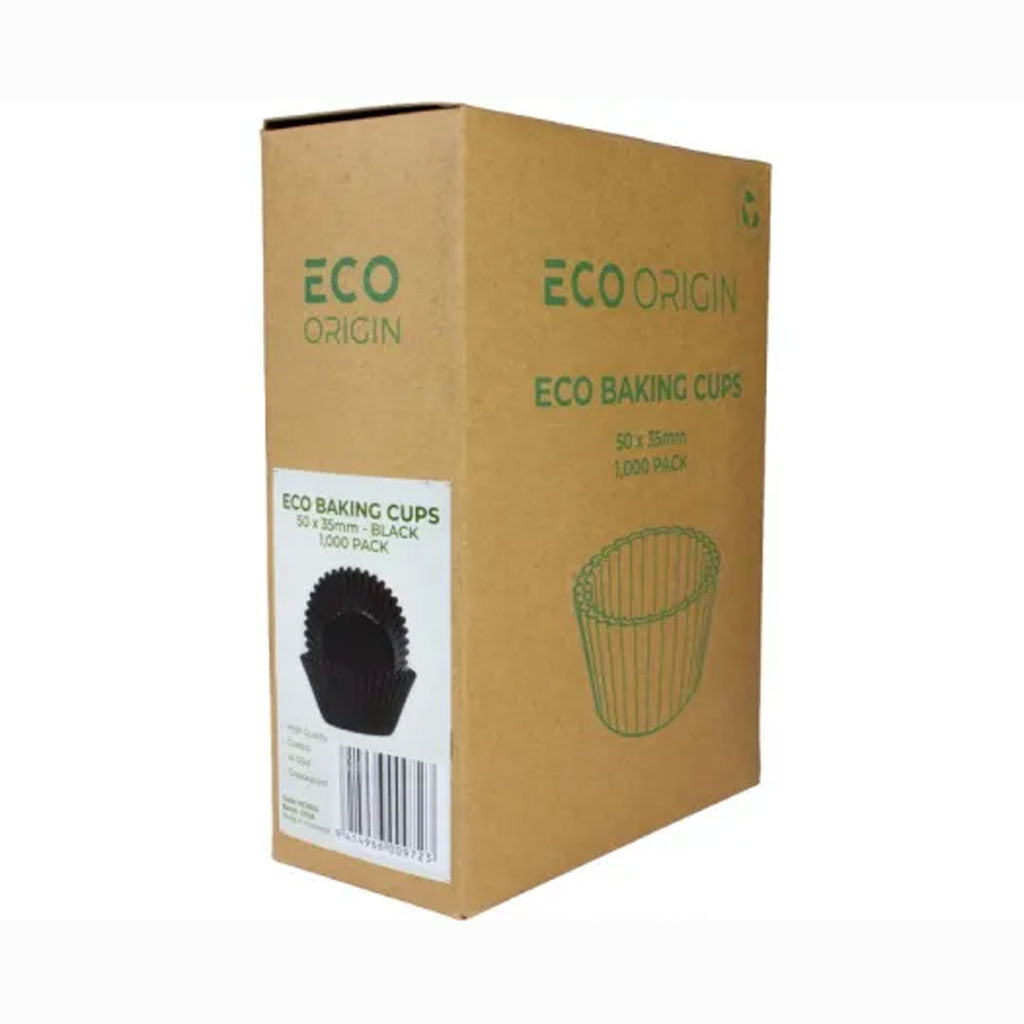 Eco Origin Black Baking Cups 50x35mm | 1000/Pack