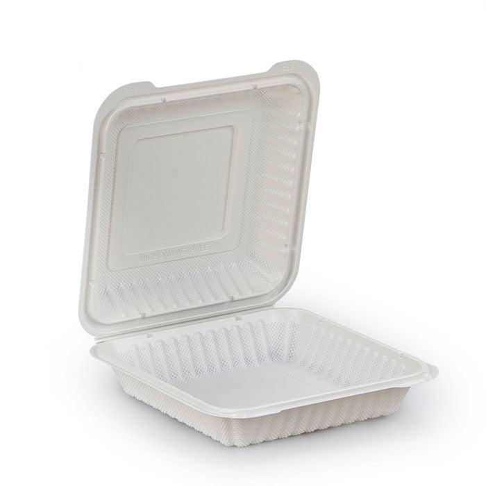 EP81 Plastic Meal Clamshell 8x8x3" | 50/Pack