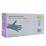 Pomona Vinyl Blue Food Grade Powder Free Gloves Extra Large 100/Pack