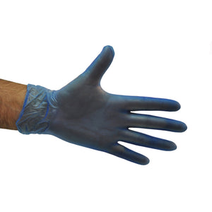 Pomona Vinyl Blue Food Grade Powder Free Gloves Medium 100/Pack