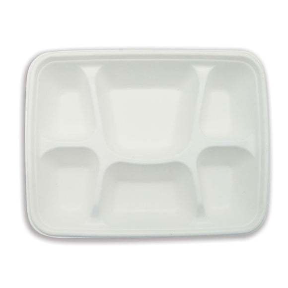 Ecocane 6 Deep Compartment Tray 281x221x45mm | 25/Pack