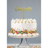 GoBake Congrats Gold Acrylic Cake Topper