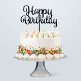 GoBake Acrylic Cake Topper Happy Birthday Black