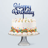 GoBake Acrylic Cake Topper Happy Birthday Blue