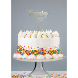 GoBake Acrylic Cake Topper Twenty One Silver