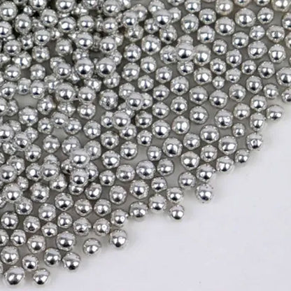 GoBake Cachous 4mm Shiny Silver - 90g