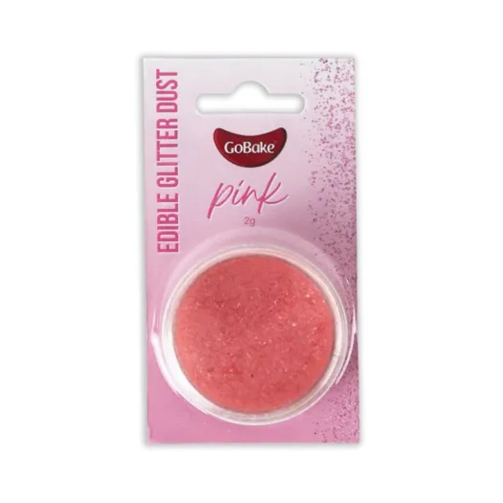 GoBake Edible Glitter Dust Pink 2g