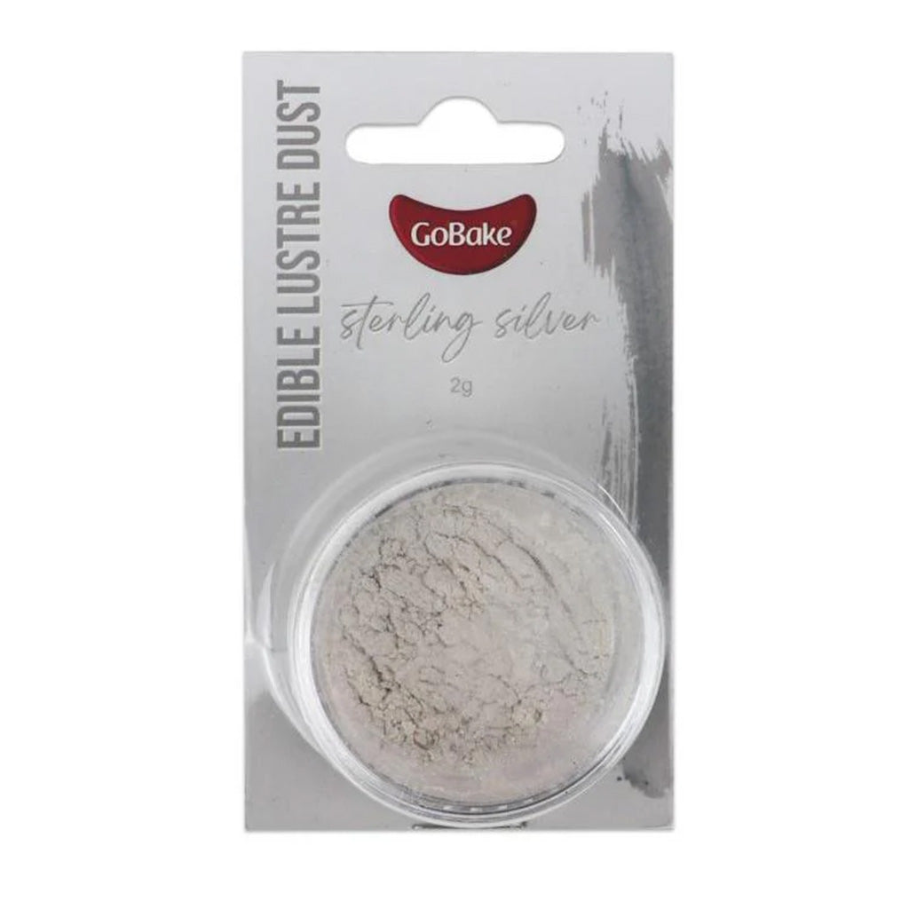 GoBake Edible Lustre Dust Stirling SIlver 2g