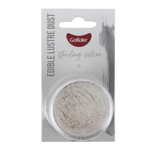 GoBake Edible Lustre Dust Stirling SIlver 2g