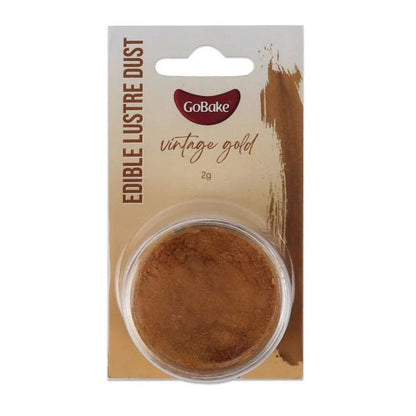 vintage gold coloured edible lustre dust in retaill packaging