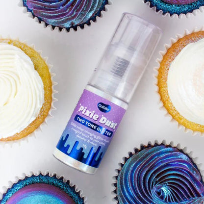 GoBake Edible Pixie Dust Two-Tone Glitter - Opal & Azure 10g