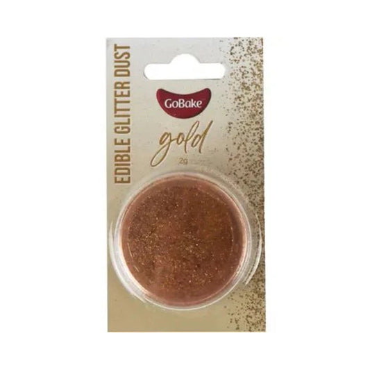 GoBake Edible Glitter Dust Gold 2g