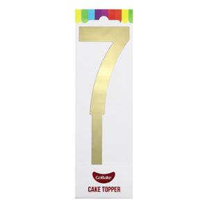 GoBake Large Mirror Number Topper #7 Gold