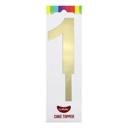 GoBake Large Mirror Number Topper #1 Gold