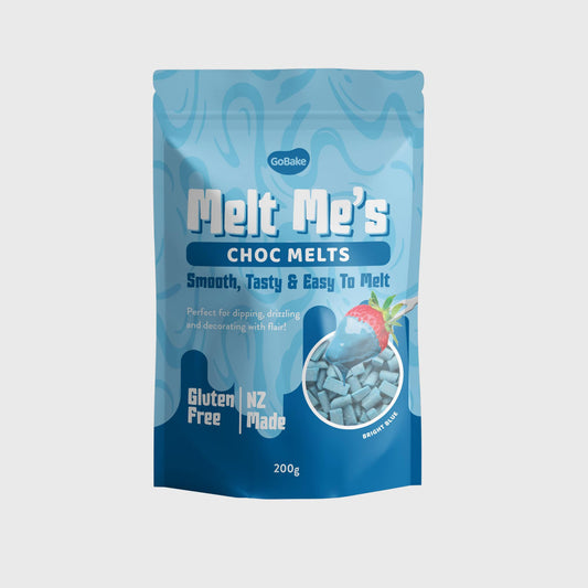 GoBake Melt Me's Choc Melts Bright Blue 200g