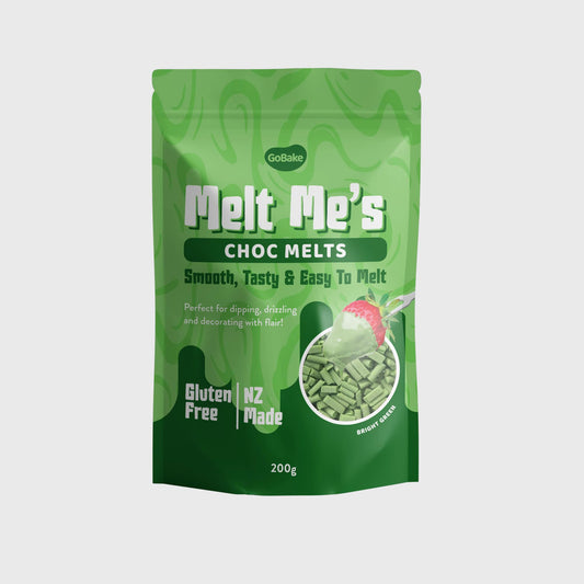 GoBake Melt Me's Choc Melts Bright Green 200g
