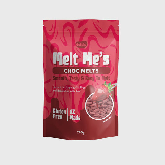GoBake Melt Me's Choc Melts Bright Red 200g