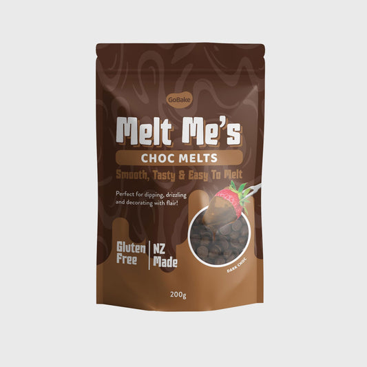 GoBake Melt Me's Choc Melts Dark Choc 200g