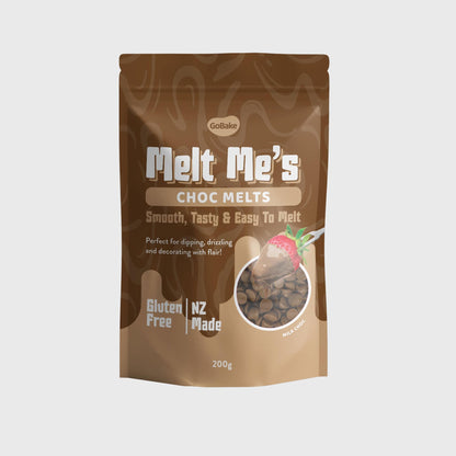 GoBake Melt Me's Choc Melts Milk Choc 200g
