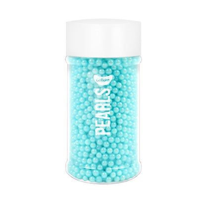 GoBake Sugar Pearls 4mm Pearl Blue 80g