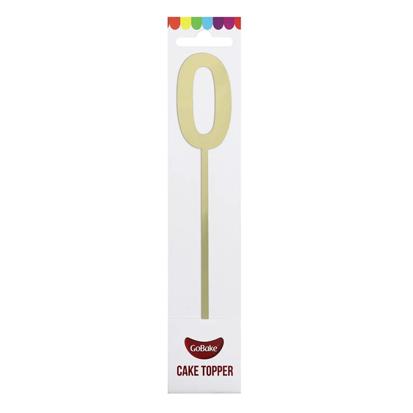 GoBake Small Mirror Number Topper #0 Gold