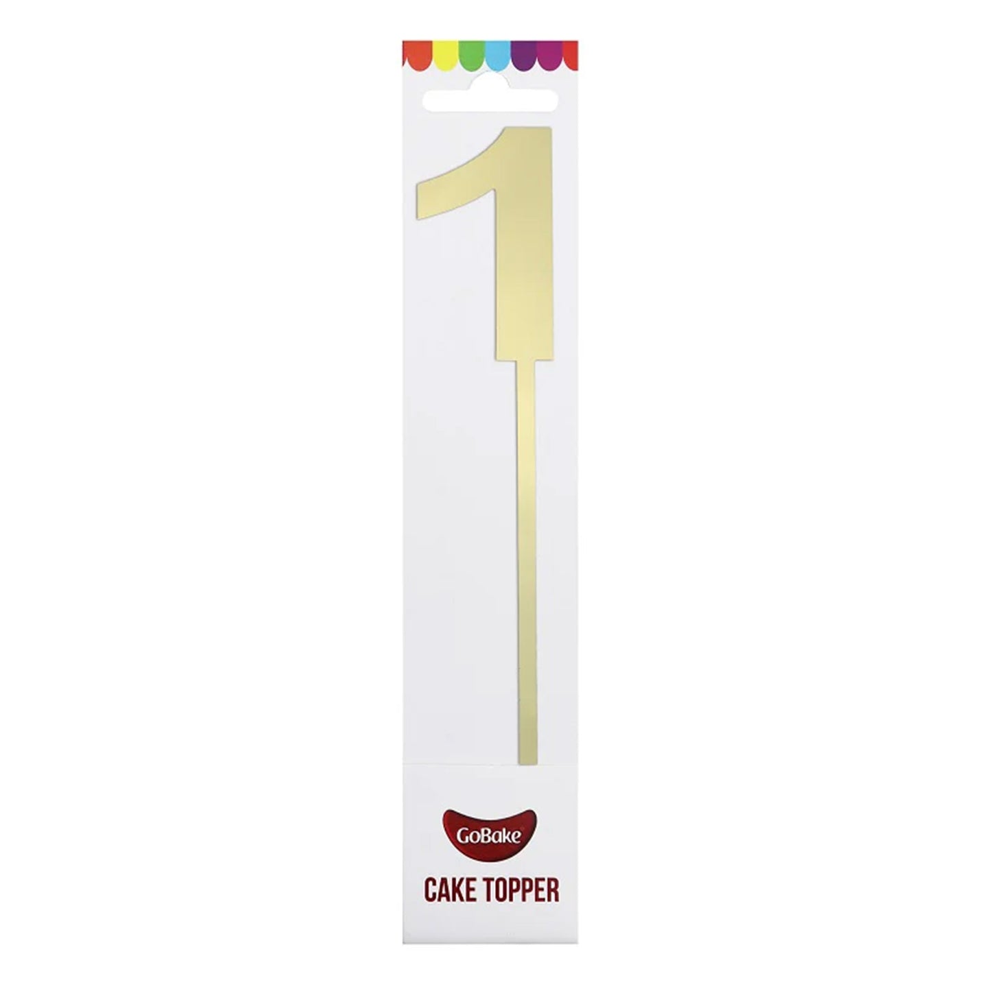 GoBake Small Mirror Number Topper #1 Gold