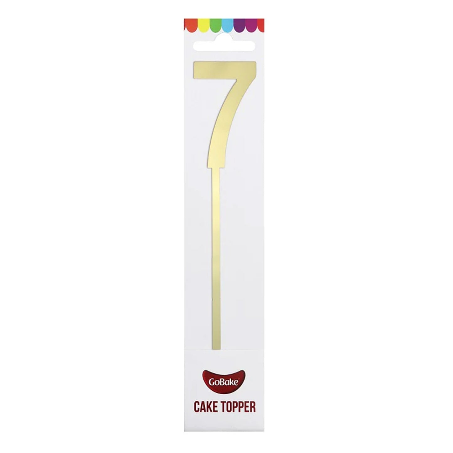 GoBake Small Mirror Number Topper #7 Gold