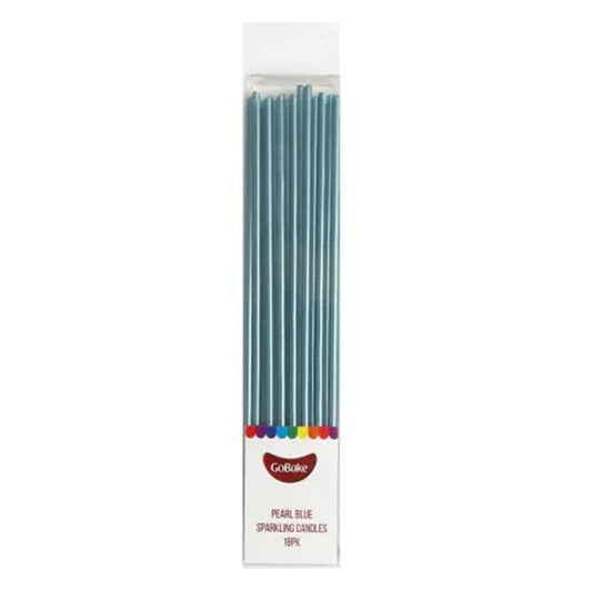 GoBake Sparkling Candles Pearl Blue | 18/Pack