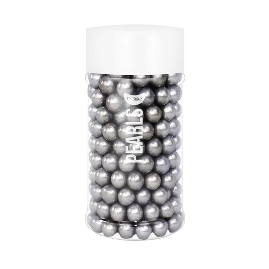 GoBake Sugar Pearls 7mm Pearl Silver 80g