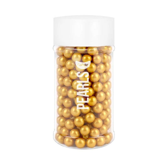 GoBake Sugar Pearls 7mm Pearl Gold 80g