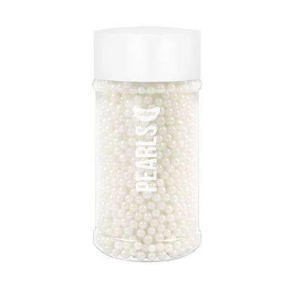 GoBake Sugar Pearls 4mm Pearl White 80g