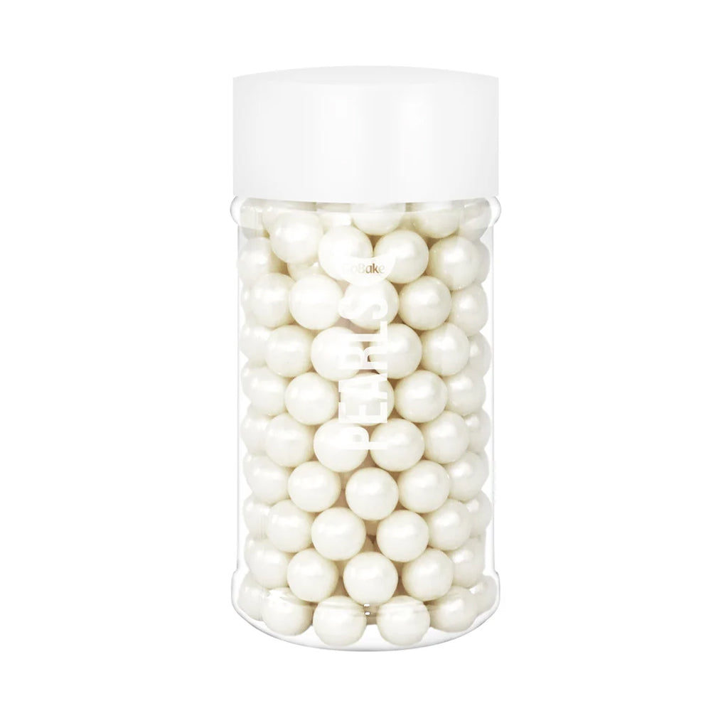 GoBake Sugar Pearls - Pearl White 7mm | 80g