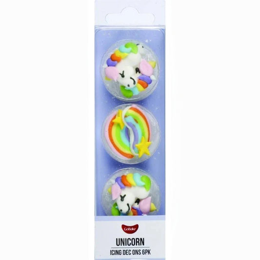 GoBake Icing Decorations Unicorn | 6/Pack
