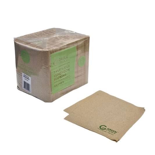 Green Choice Kraft 1/4 Fold Serviettes | 500/Pack