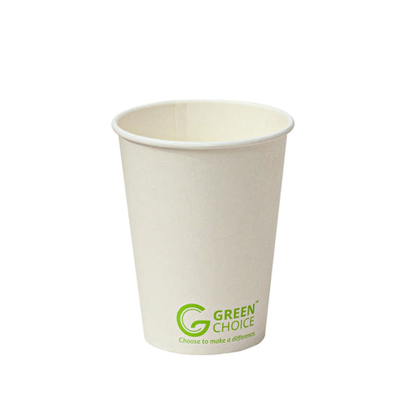 Green Choice Single Wall White PLA 12oz Coffee Cup 50/Pack