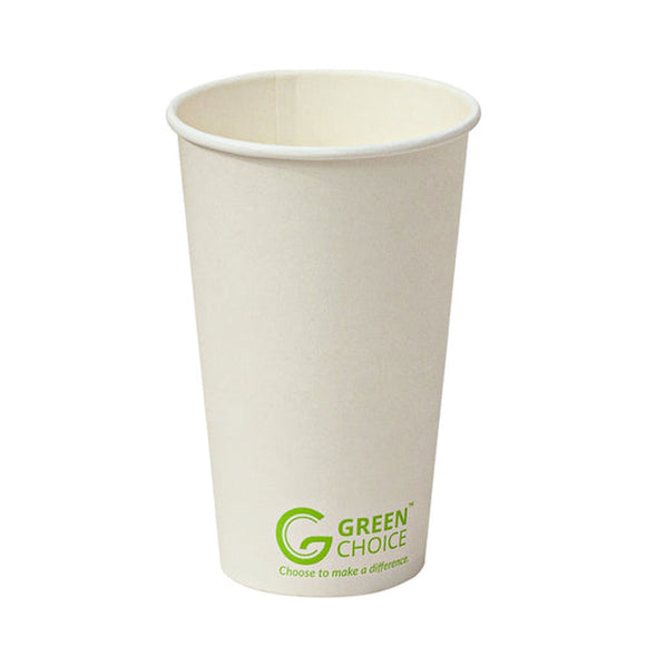 Green Choice Single Wall White PLA 16oz Coffee Cup 50/Pack