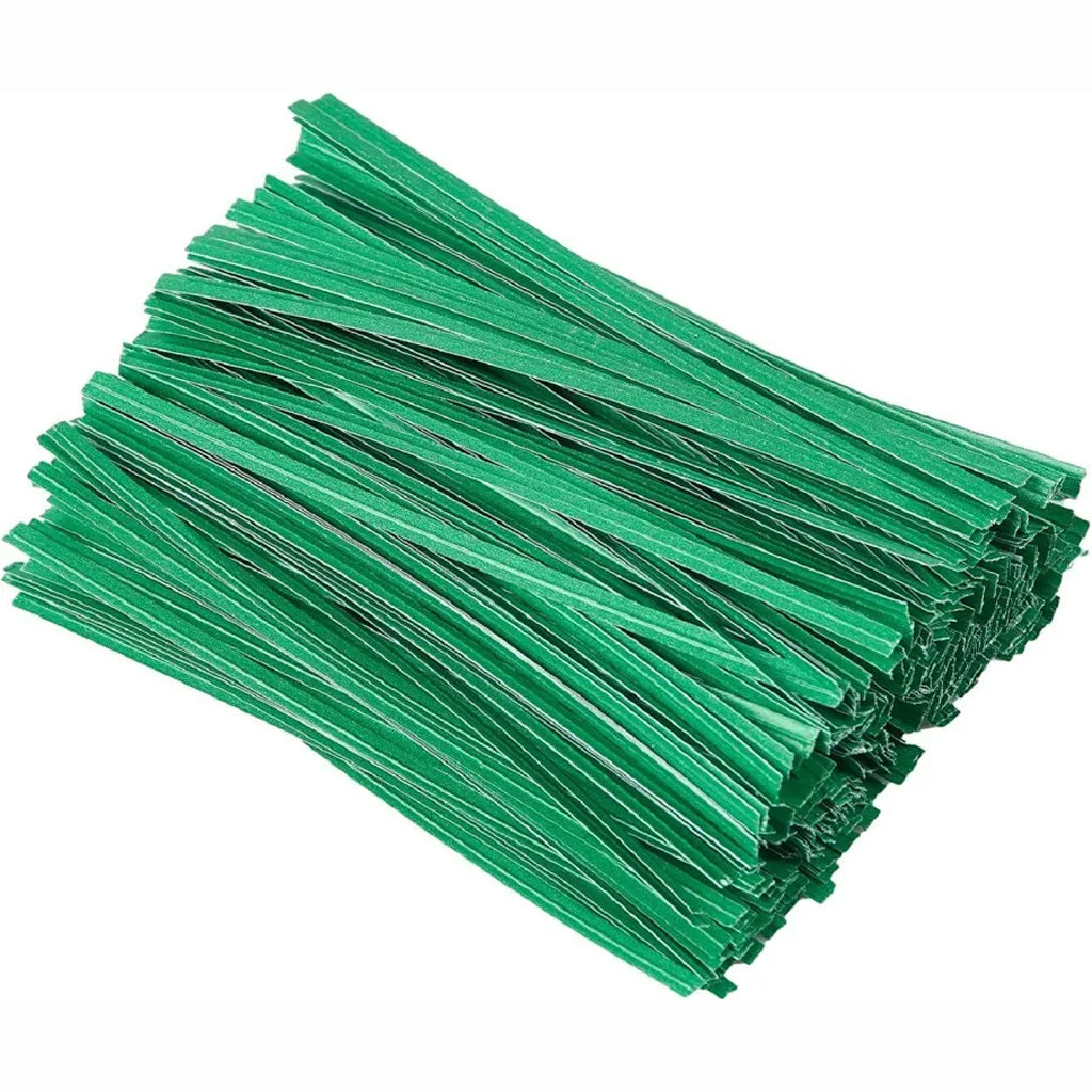 Paper Twist Ties - Green | 500/Pack