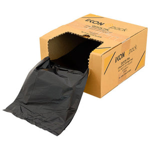IKON Black Rubbish Bags in Dispenser Box 82L 100/Box