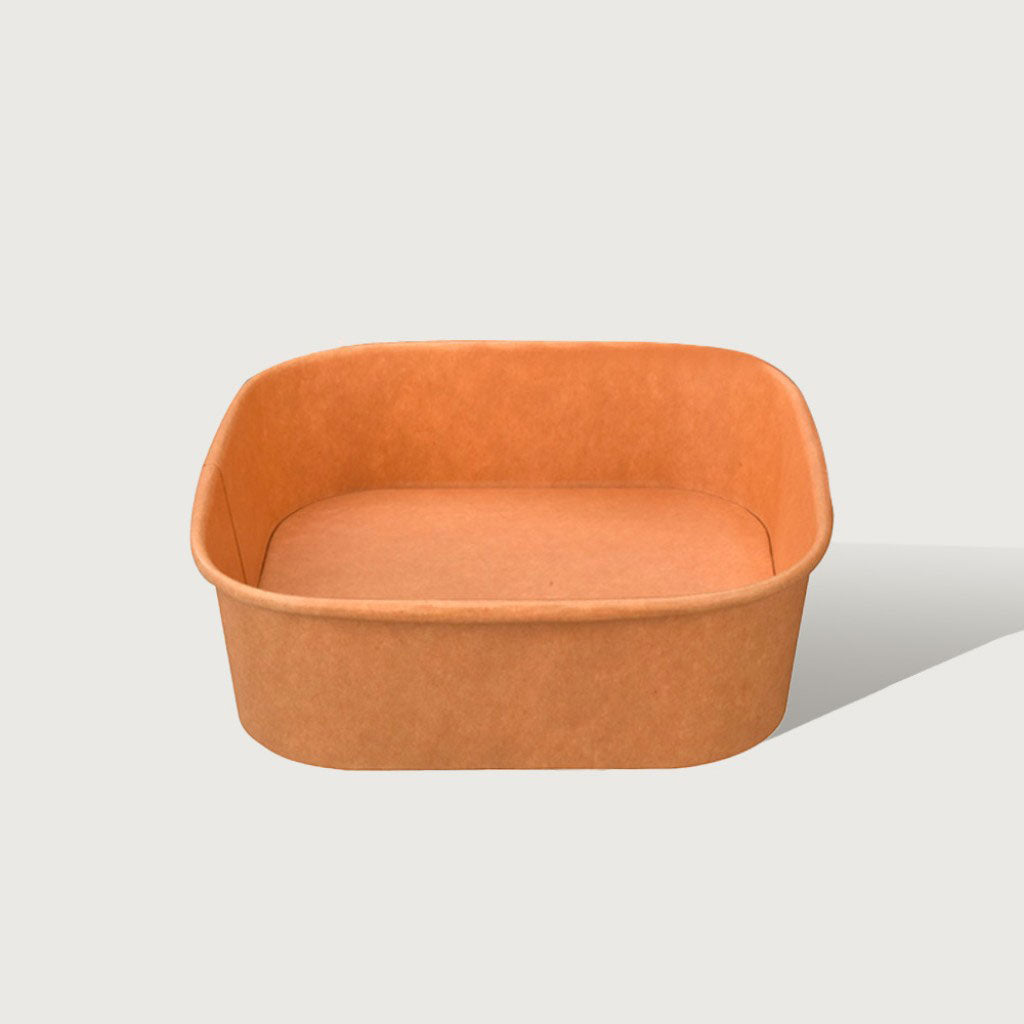 IKON Kraft Paper Square Container 1000ml | 300/Ctn