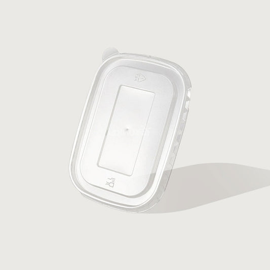IKON PET Rectangle Lid for IKON Kraft Rectangle 750-1000ml Container | 300/Ctn