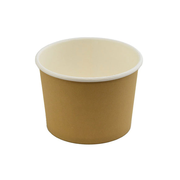 IKON Kraft Paper Round Soup Cup 8oz 25/Pack
