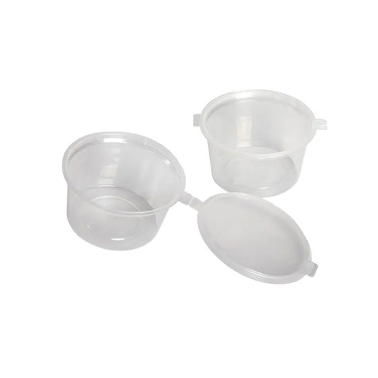 JLB4 Clear Plastic Portion Cup with Hinged Lid - 120ml (4oz) | 50/Pack