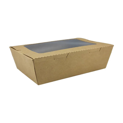 Kraft Window Lunch Box 1600ml KPC04 | 50/Pack