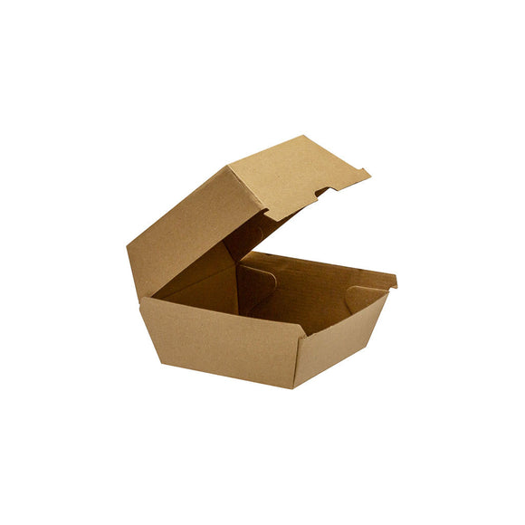 Kraft Corrugated Burger Box 105x105x85mm | 250/Ctn