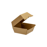 Kraft Corrugated Burger Box 105x105x85mm | 250/Ctn