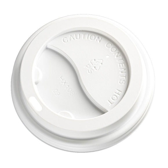 M Coffee Cup Lids 80mm White | 50/Pack