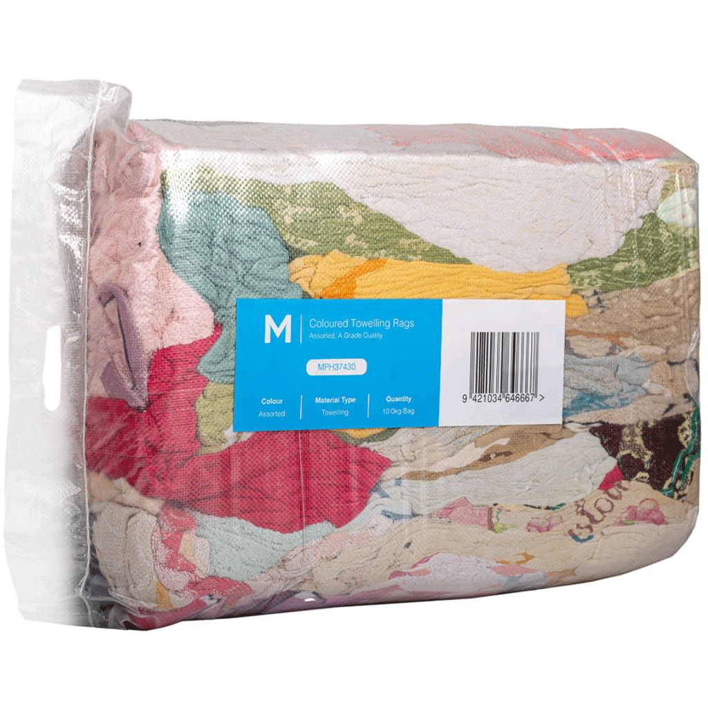 M Coloured Toweling Rags 10kg