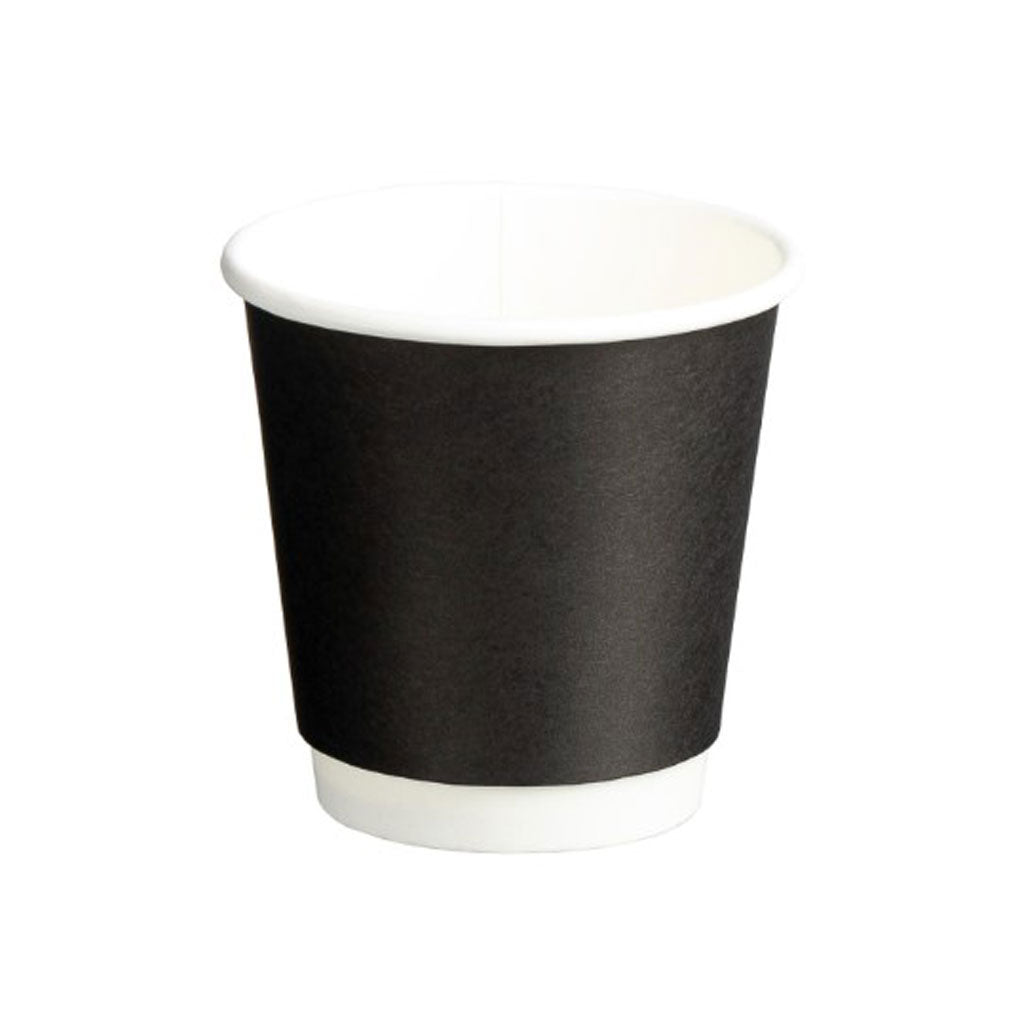 M Double Wall Coffee Cup Black 6oz | 25/Pack