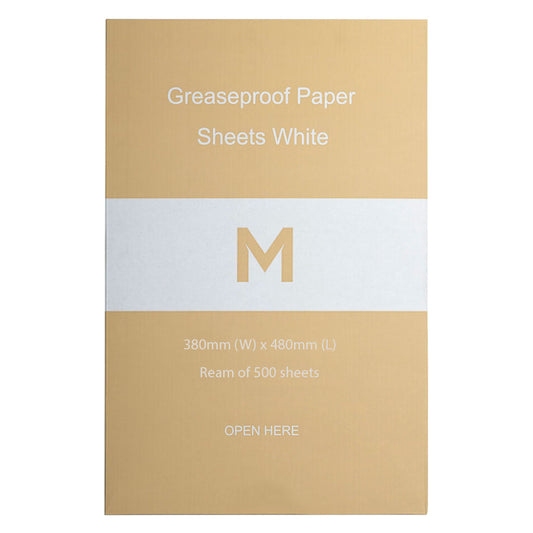 M Greaseproof Paper Sheets Small White | 500 Sheets/Ream