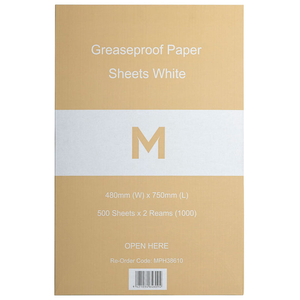 M Greaseproof Paper Sheets White | 500 Sheets/Pack